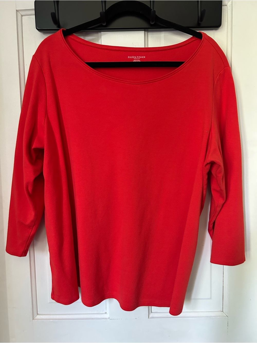 EILEEN FISHER Vibrant Red Knit Top